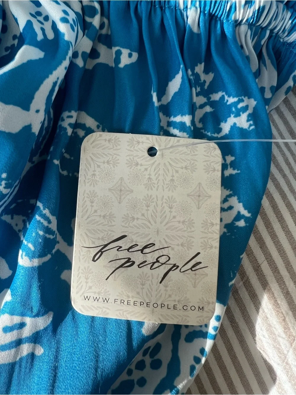 Free People Blue Floral V-Neck Dress (New with tag)